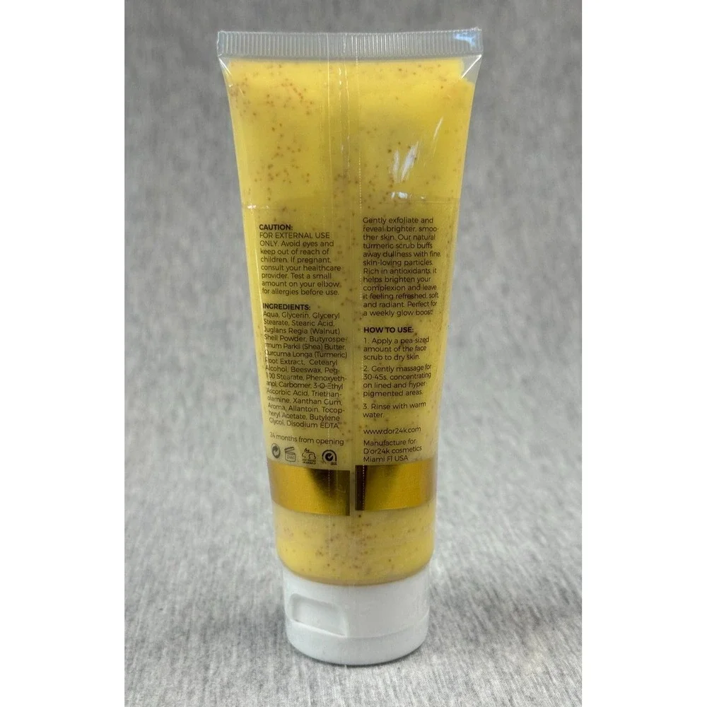 D'OR24K‎ Prestige Facial Scrub Set Coconut Green Tea Turmeric 3 x 120ml New